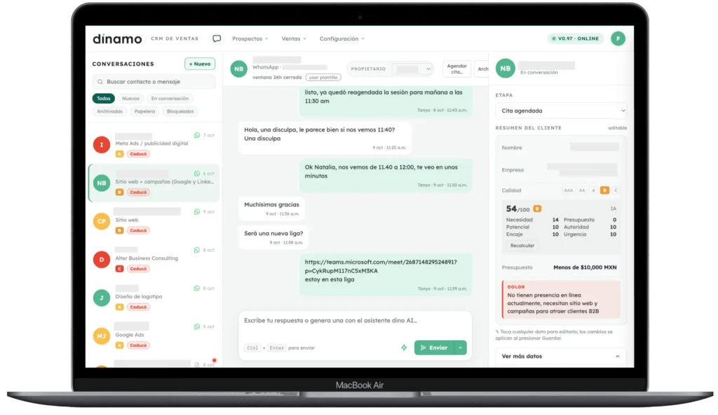 dashboard-dinoCRM